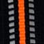 Battersea Reflective Dog Lead 110cm Black/Orange